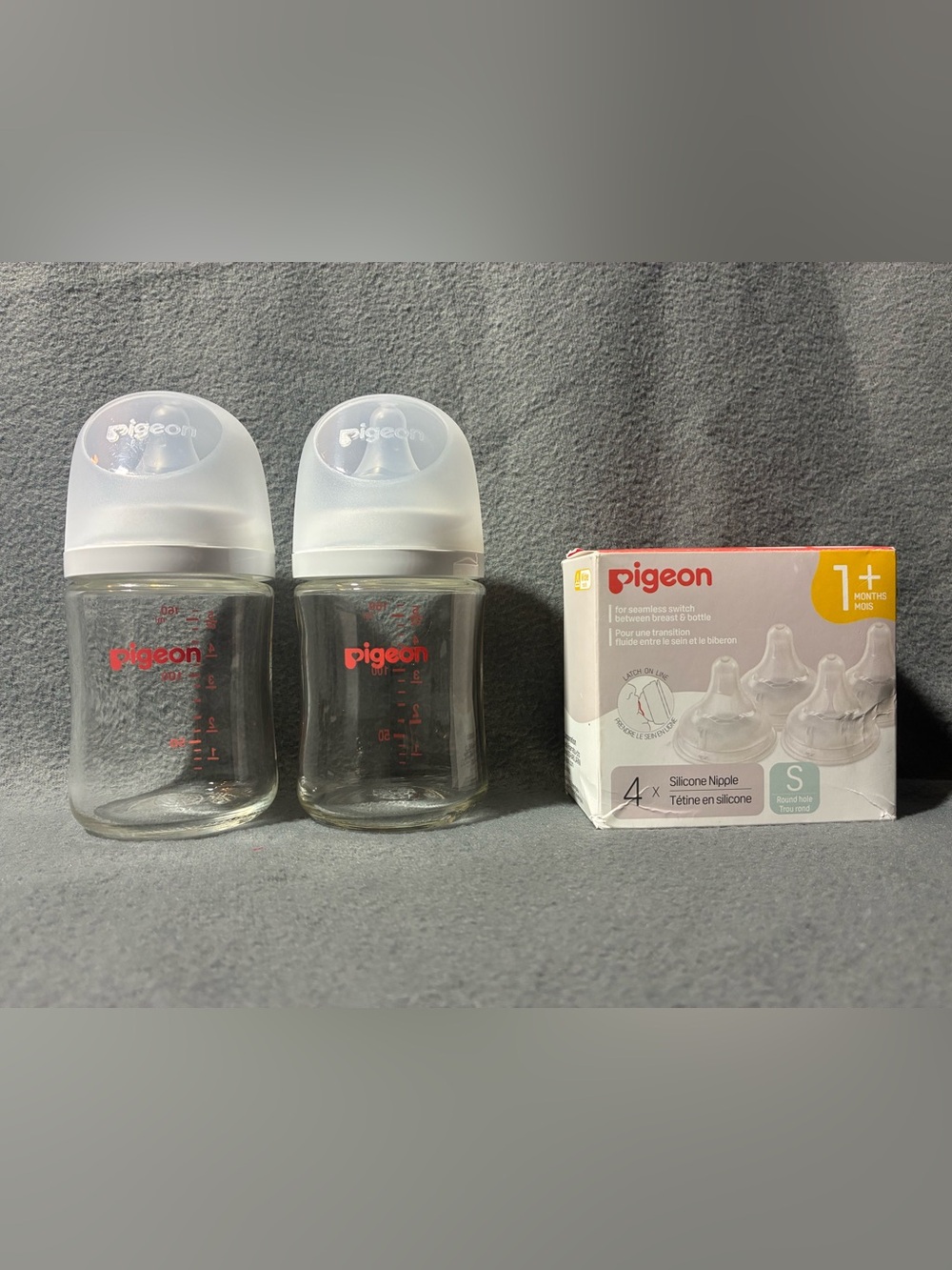 NEW Pigeon Glass 5oz Anti Colic Bottles